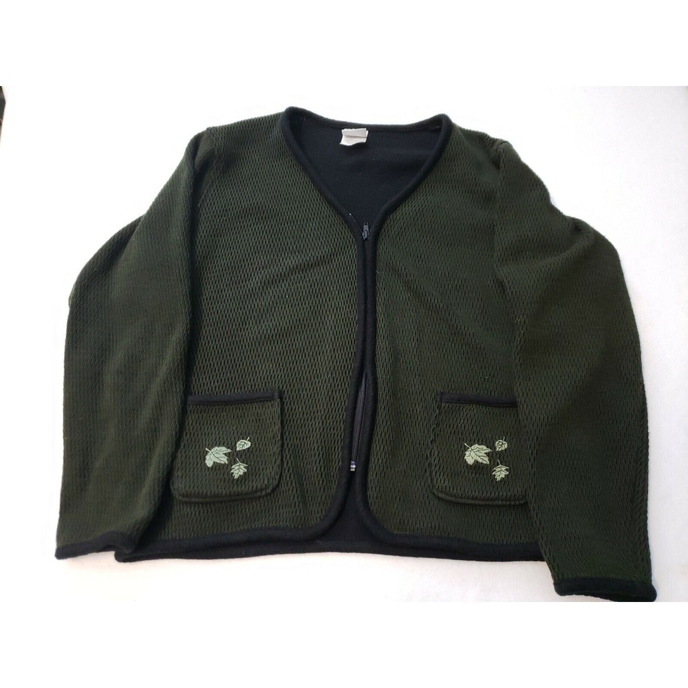 Women’s Cityscape Olive Green xl Cardigan Zip